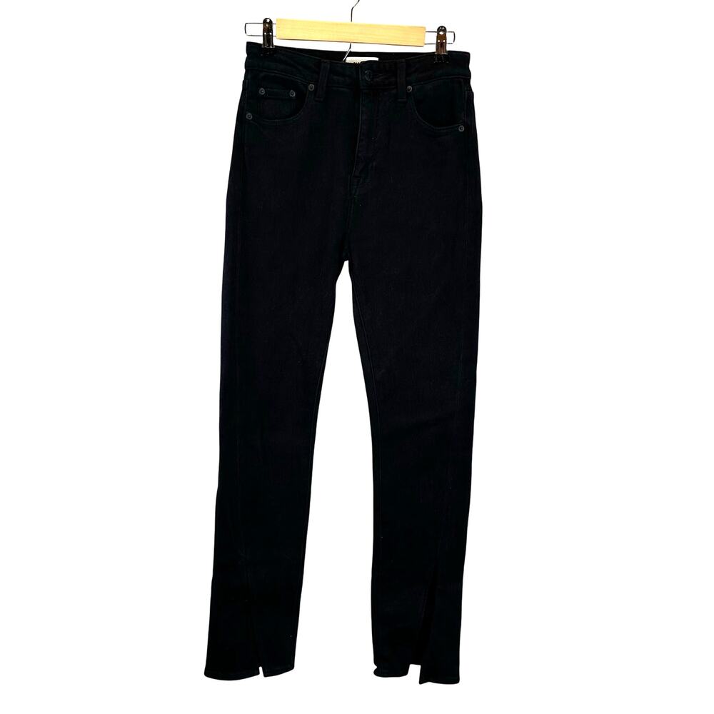 Pistola Teagan Black High Rise Slim Jeans With Ankle Slit‎ Cuff Womens Size 26
